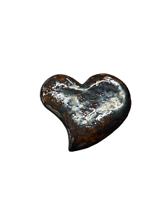 Брошь из керамики «Metal Heart»
