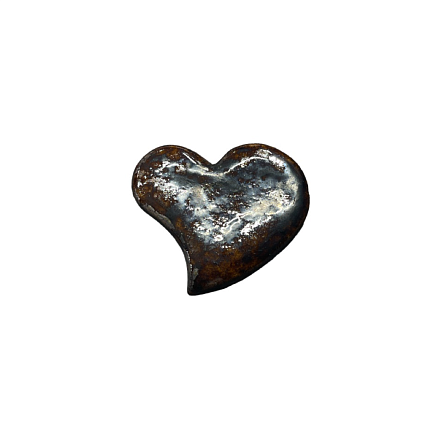 Брошь из керамики «Metal Heart», фото 1.