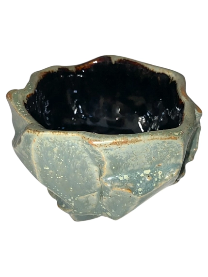 Пиала ручной работы ПинкФокс с гранями, керамика, 75 мл, фото 2.