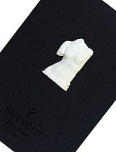 Брошь ручной работы Bulygin «Античный торс», белая, фарфор