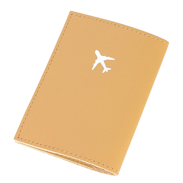 Обложка для паспорта с самолётом Kokosina bags, натуральная кожа, бежевый, фото 3.