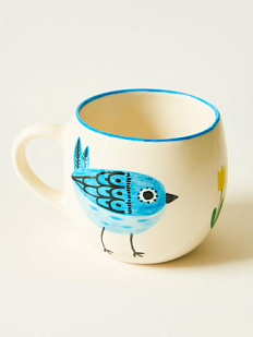 Кружка ручной работы круглая «Сойка», керамика, 250 мл
