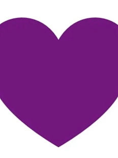 3D Стикер на телефон «Сердечко фиолетовое», объёмный