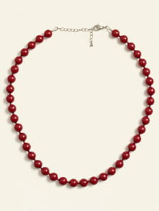 Бусы «Рябина», родированная латунь, гематит, майорка