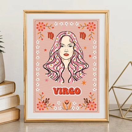 Постер интерьерный DARI DARI со знаком зодиака «Дева», А4, фото 2.