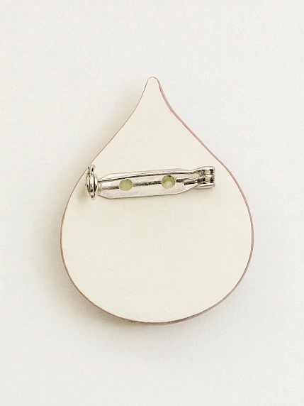 Брошь ручной работы Екатерина Юдо «Инжир», сиреневая, матовая, керамика, фото 2.