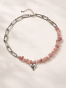 Цепь с розовым кварцем и подвеской «Сердечко» Migette, превью фото 2