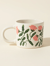 Кружка ручной работы Йеллоускуп «Розовые цветочки», керамика, 250 мл