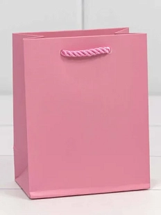 Пакет подарочный «Фактура», 12х15 см, розовый