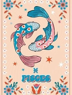 Тетрадь DARI DARI со знаком зодиака «Рыбы», А5, 40 листов, розовый