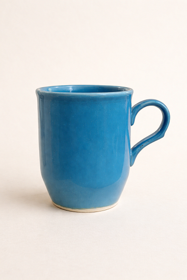 Кружка ручной работы Мастерская Виктории Нор «Лошадка», голубая, керамика, 200 мл, фото 2.