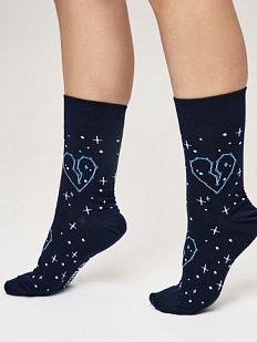 Носки «Ты мой космос», р-р 42-46, синие