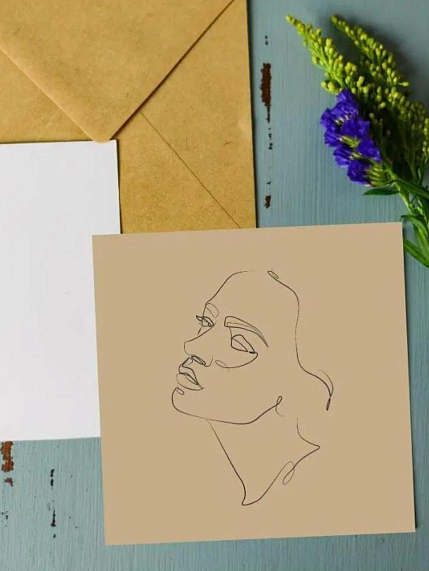 Нюдовая открытка DARI DARI №4, квадратная, фото 1.