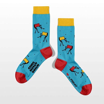 Носки «Индикатор с планеты Блук», р-р 38-41, голубые, фото 3.