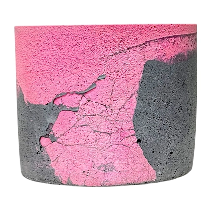 Кашпо Детали решают «Средняя деталь», бетонное, серо-розовый, фото 2.