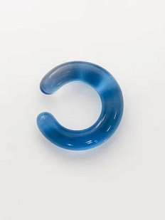 Кафф Лампджой, стекло, светло-синий, прозрачный