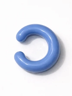 Кафф глянцевый Лампджой, стекло, васильковый