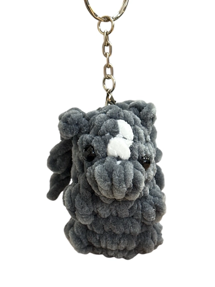 Плюшевый брелок ЦИЛИНСКАЯ «Лошадка», символ года 2026, серый, фото 1.