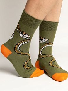 Носки «Мудрый Каа», р-р 38-41, хаки