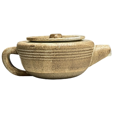 Заварочный чайник ручной работы, бежевый, керамика, 150 мл, фото 1.