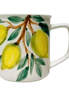 Кружка ручной работы Верба керамика цилиндр «Лимоны», керамика, 450 мл