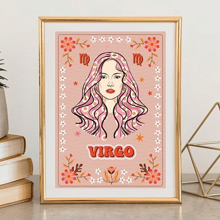 Постер интерьерный со знаком зодиака «Дева», А4, фото 2.
