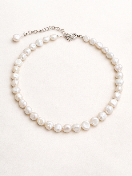 Чокер из очень крупного жемчуга с длинной цепочкой Migette, фото 2.