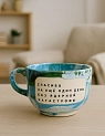 Кружка ручной работы Тата вытворяет/NF ceramics «Спасибо за ещё один день без ядерной катастрофы», керамика, 600 мл, превью фото 2