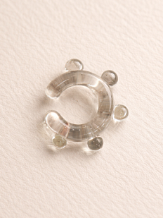 Кафф Лампджой глянцевый, стекло, с пупырышками, прозрачный