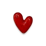 Брошь ручной работы КерамЕлКа «Пухлое сердце», красная, керамика, превью фото 1