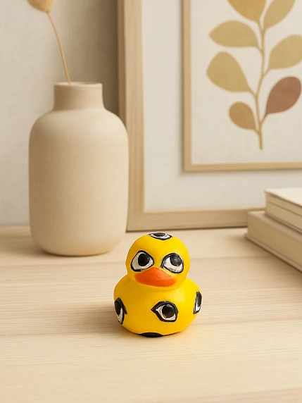 Керамическая фигурка Уточка «Глаза», 7 см, фото 4.