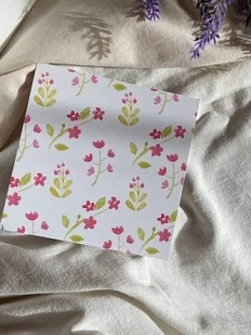 Открытка квадратная «Цветы», 10 х 10 см