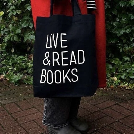 Сумка шоппер «Love and read», чёрный, фото 3.