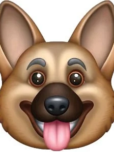 3D Стикер на телефон с собакой, немецкая овчарка, объёмный