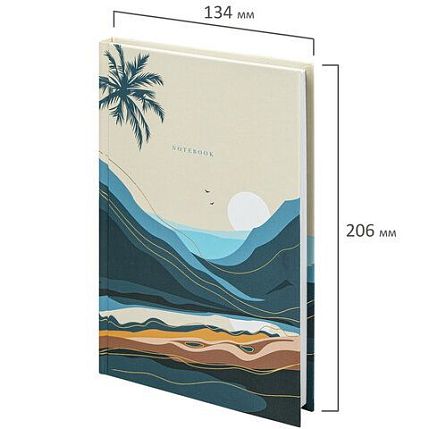 Блокнот «Mountains» в клетку, А5, 80 листов, бежевый, фото 2.