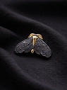 Брошь ручной работы Фарфор Булыгина «Моль», чёрно-золотистая, превью фото 4
