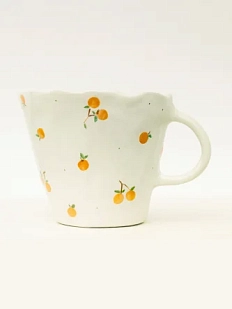 Кружка ручной работы «Мандарины», керамика, 450 мл