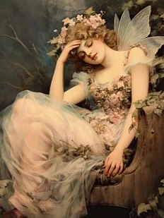 3D Стикер на телефон «Фея в розовом платье», объёмный