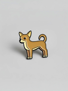 Металлический значок «Чихуахуа», 20 мм