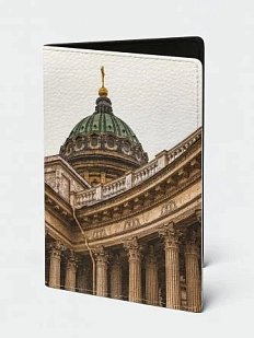 Обложка на паспорт DARI DARI «Казанский собор на фоне белого неба», искусственная кожа