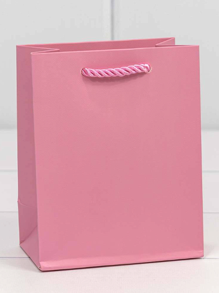 Пакет подарочный «Фактура», 12х15 см, розовый, фото 1.