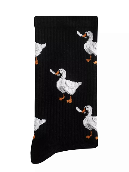 Носки «Гусь с ножом», на черном  р-р 40-45, фото 3.