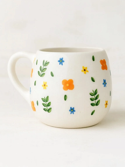 Кружка ручной работы РУКИ В ГЛИНЕ «Хочу и буду», керамика, 400 мл, круглая, фото 2.