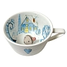 Чашка для чая ручной работы Мадам де Тюль с фигуркой внутри Ёжик в зимнем лесу, фарфор, 250 мл, превью фото 2