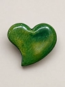 Брошь из керамики КерамЕлКа «Green Heart», превью фото 1