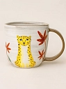 Кружка ручной работы Ким керамика с росписью Леопард в джунглях, керамика, 450 мл, превью фото 1