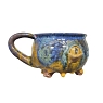 Кружка ручной работы с глазами «Дракон», синяя, керамика, 350 мл, превью фото 1