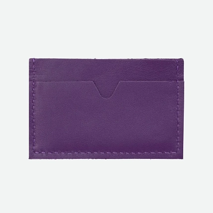 Визитница ручной работы, Kokosina bags, натуральная кожа, фиалковый, фото 2.