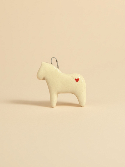 Ёлочная игрушка «Лошадка», керамика, фото 1.