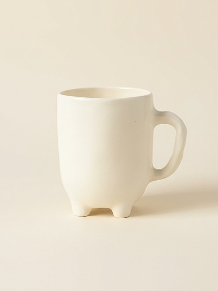 Кружка ручной работы на ножках Быкова керамика «Окно с зелеными ставнями», 250 мл, фото 2.